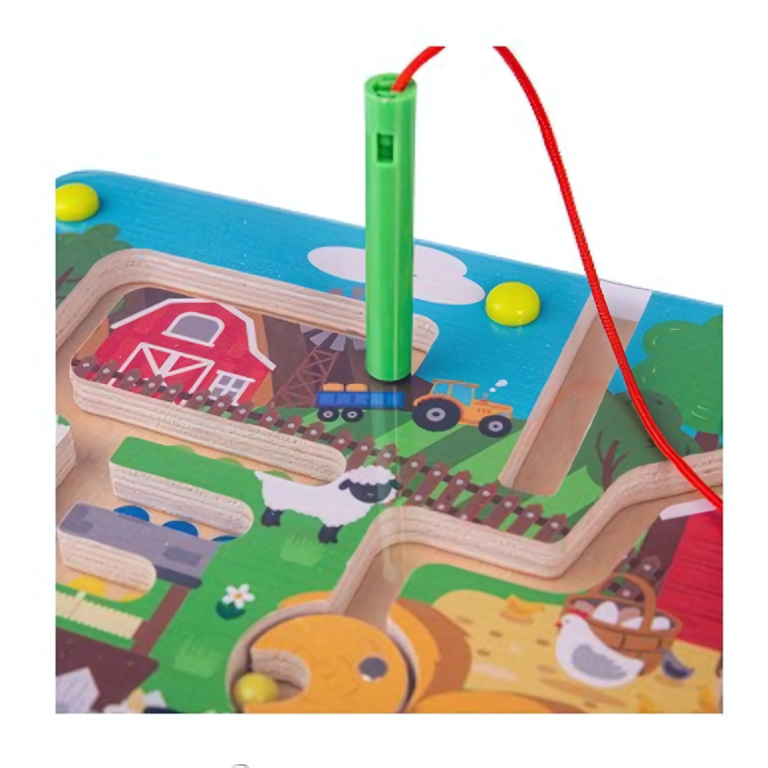 Tabellone in legno con superficie trasparente chiusa: le palline non possono uscire.