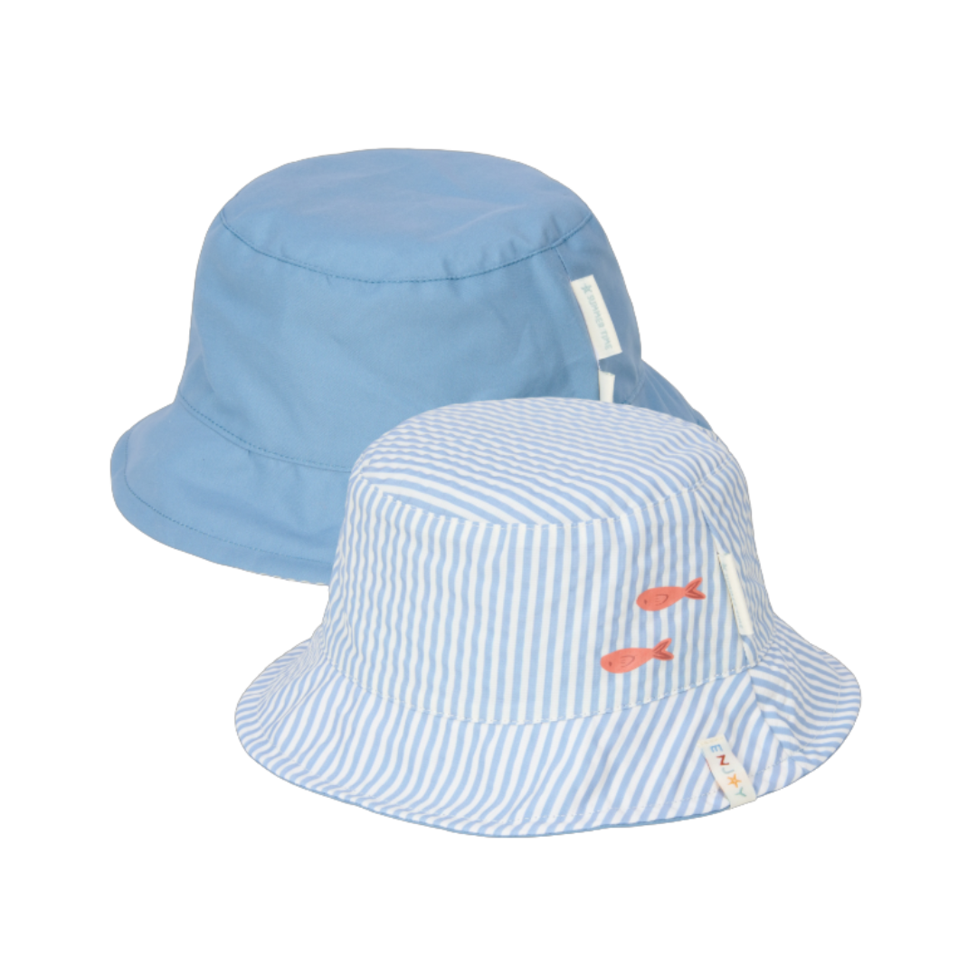 Cappello estivo reversibile Little Dutch Ocean Blue