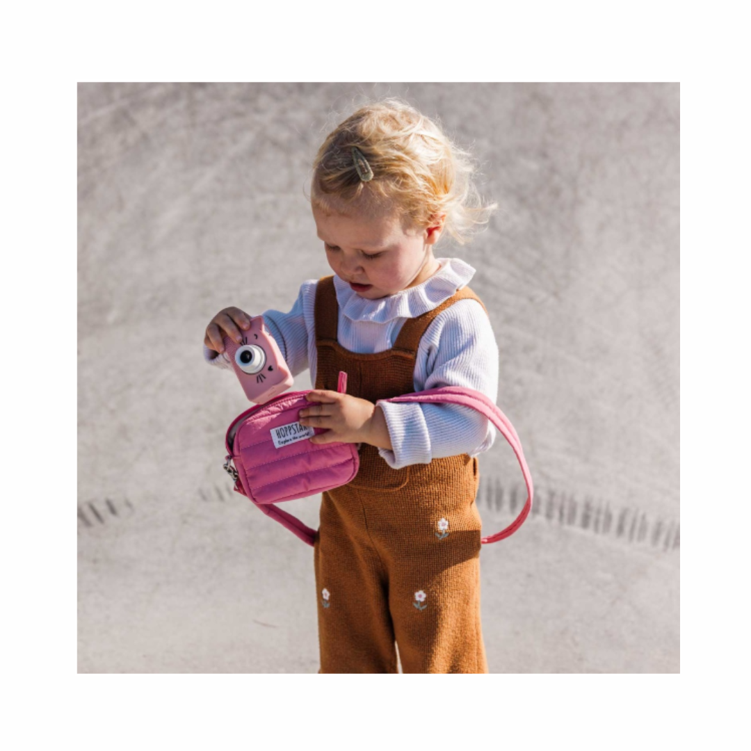 Borsa imbottita Hoppstar Midi in colore rosa Bubblegum, ideale per trasportare e proteggere la fotocamera Hoppstar