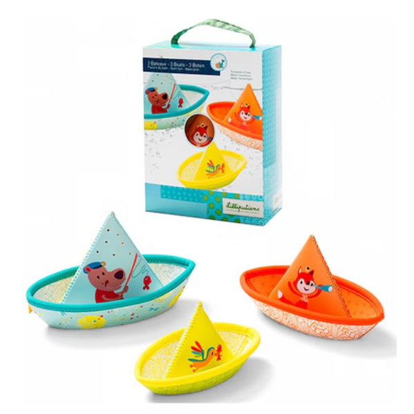 LILLIPUTIENS - Nave Pirata per Il Bagno - Giocattolo Acquatico in Neoprene con Personaggi Staccabili - Nave Galleggiante, stimolazione della motricità e dell'immaginazione - dai 12 Mesi - 83504, JACK