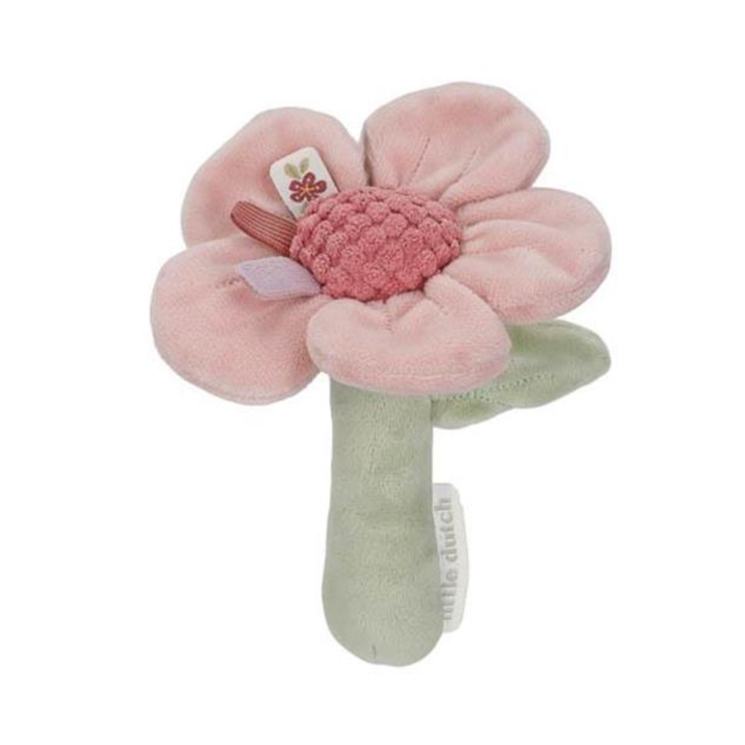 Sonaglio Fiore Rosa Little Dutch, gioco sensoriale per neonati.