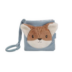 Libro sensoriale da passeggino Little Dutch con volpe in rilievo e anello di fissaggio.