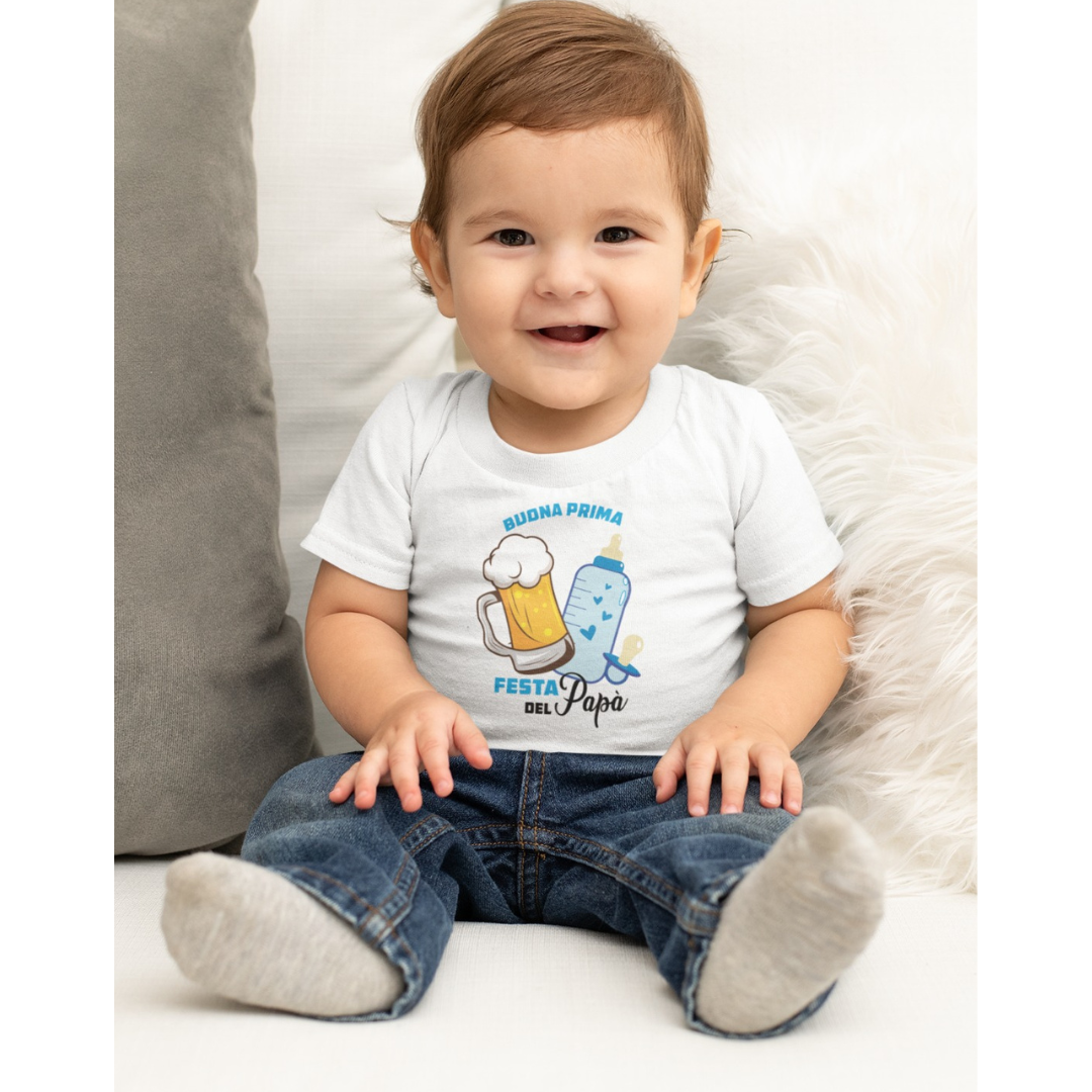 Body neonato Prima Festa del Papà Cin cin! bimbo – Le Coccole