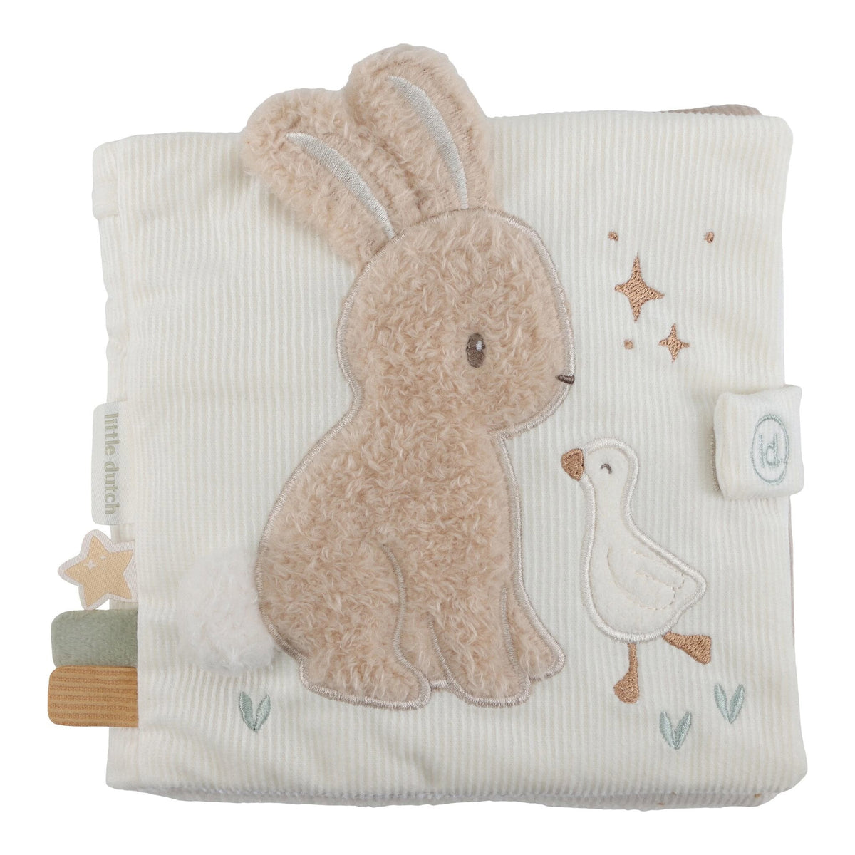 Little Dutch Libro Sensoriale Newborn Naturals beige per neonati