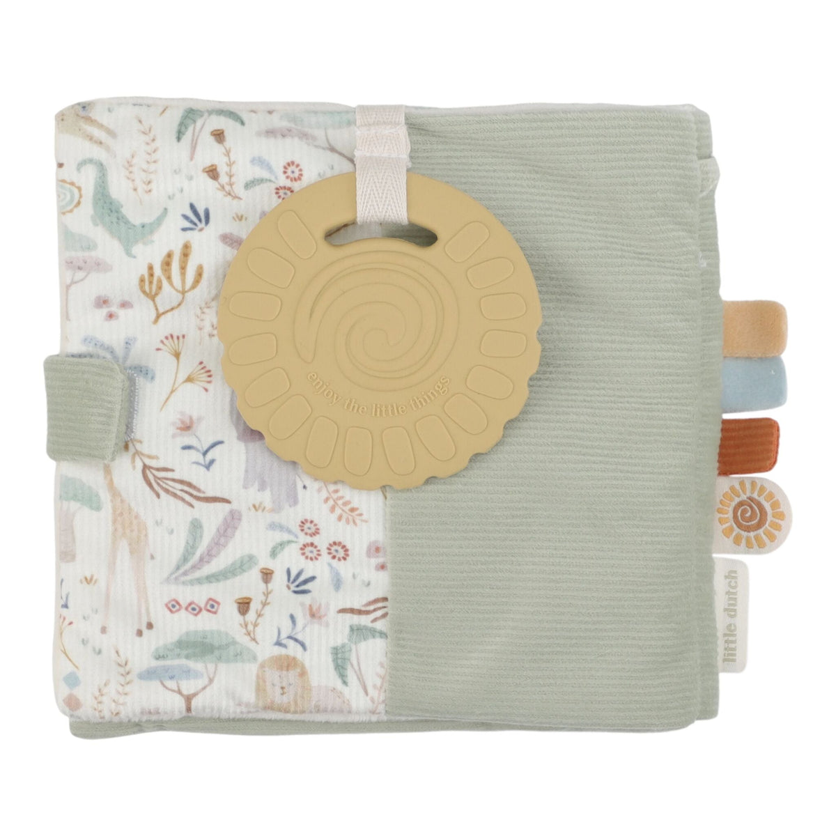 Dettaglio texture del libro sensoriale Little Dutch Safari