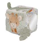 Lato del cubo multiattività Little Dutch Safari Friends con specchietto per il neonato