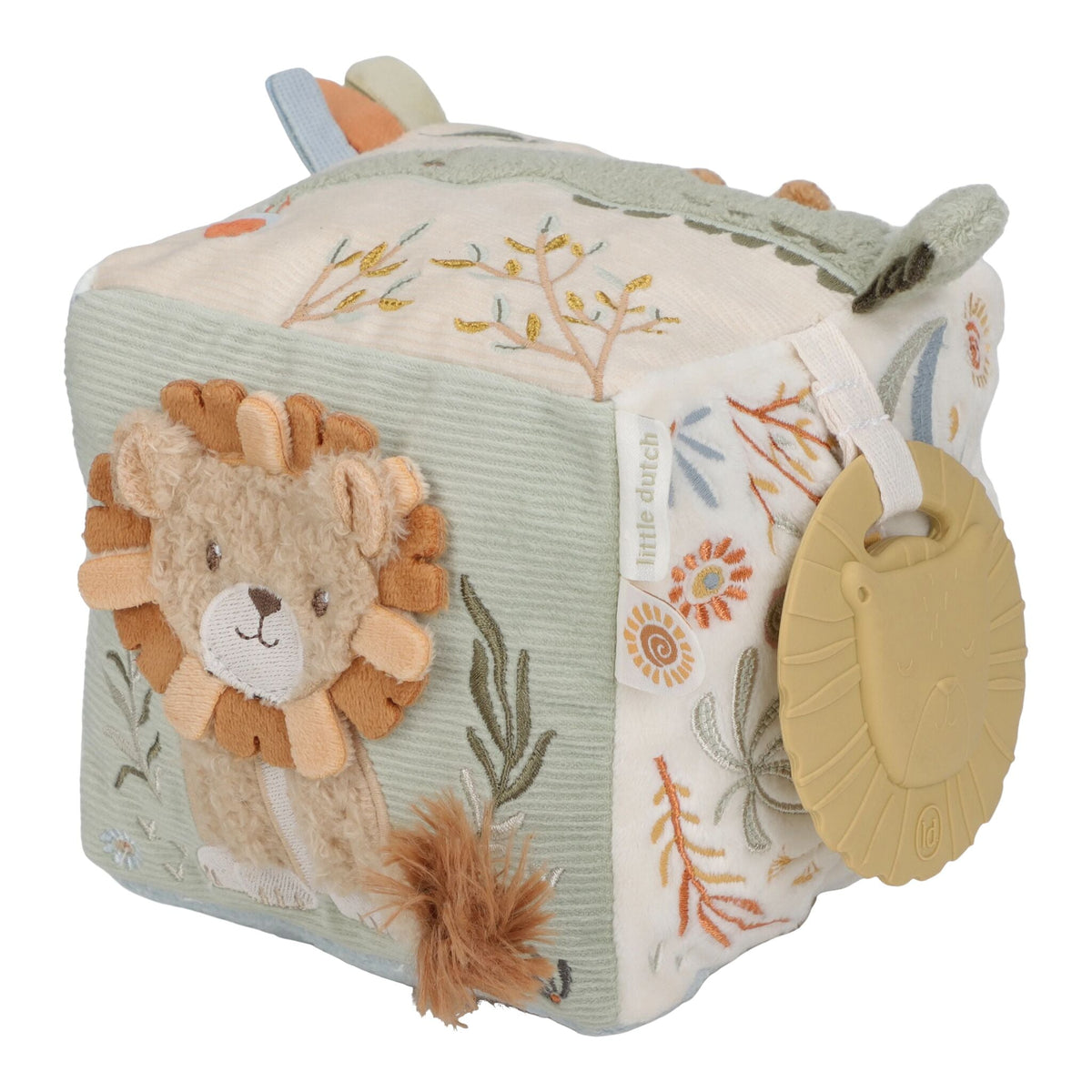 Cubo sensoriale Little Dutch Safari Friends con animali della savana sui lati