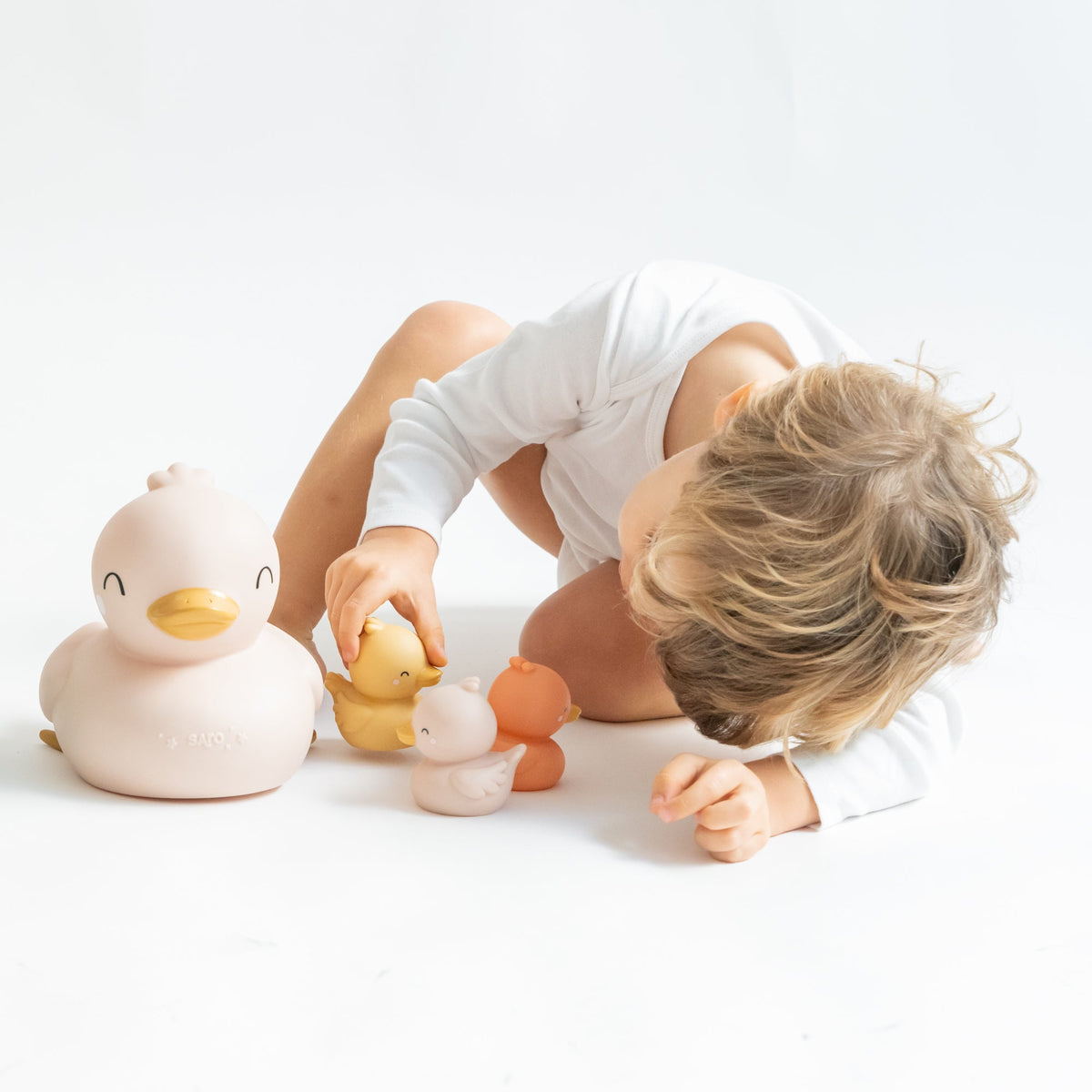Giochi bagnetto Saro Little Ducks, paperelle senza fori da mordicchiare