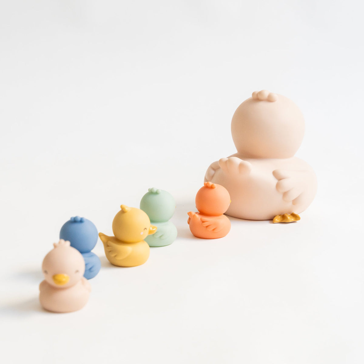 Saro Little Ducks paperelle chiuse senza fori, regalo battesimo