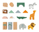 Blocchi in legno Safari Small Foot da 50 pezzi per costruire e inventare storie