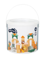 Confezione delle costruzioni in legno Safari Small Foot con 50 pezzi e scatola
