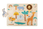 Puzzle ad incastro Safari Small Foot in legno, 7 pezzi sagomati