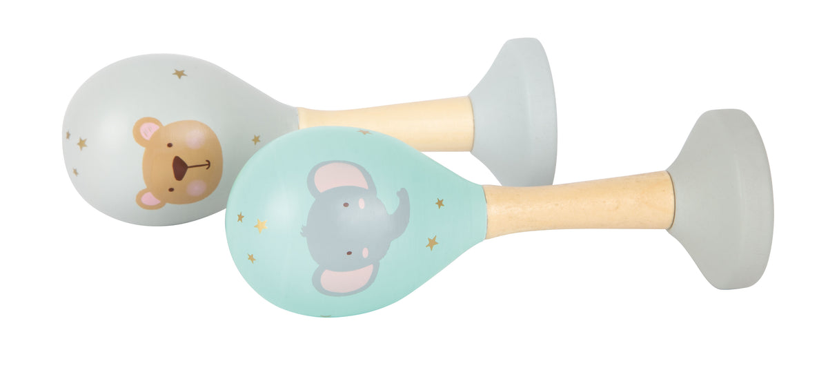 Sonagli musicali Pastello Small Foot, maracas in legno dalla nascita
