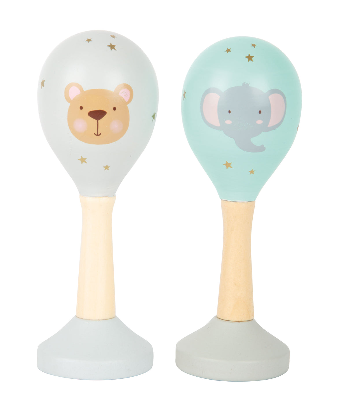 Maracas legno neonato Small Foot, sonaglio da tenere con tutta la mano