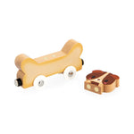 Animali Magnetici Janod, calamite per bambini: 3 animali e 3 veicoli in legno