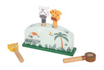 Giraffa, leone, zebra e leopardo del gioco a incastro Animali Saltellanti Safari Small Foot
