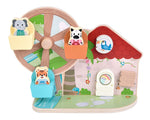 Ruota panoramica Small Foot Jungle Friends, dettaglio del gioco di motricità in legno FSC