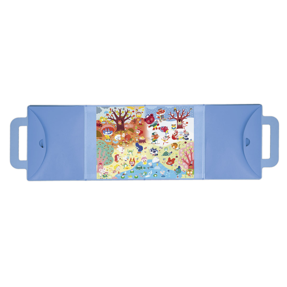 Magneti Puzzle 4 Stagioni Janod, puzzle magnetici per bambini con 36 pezzi