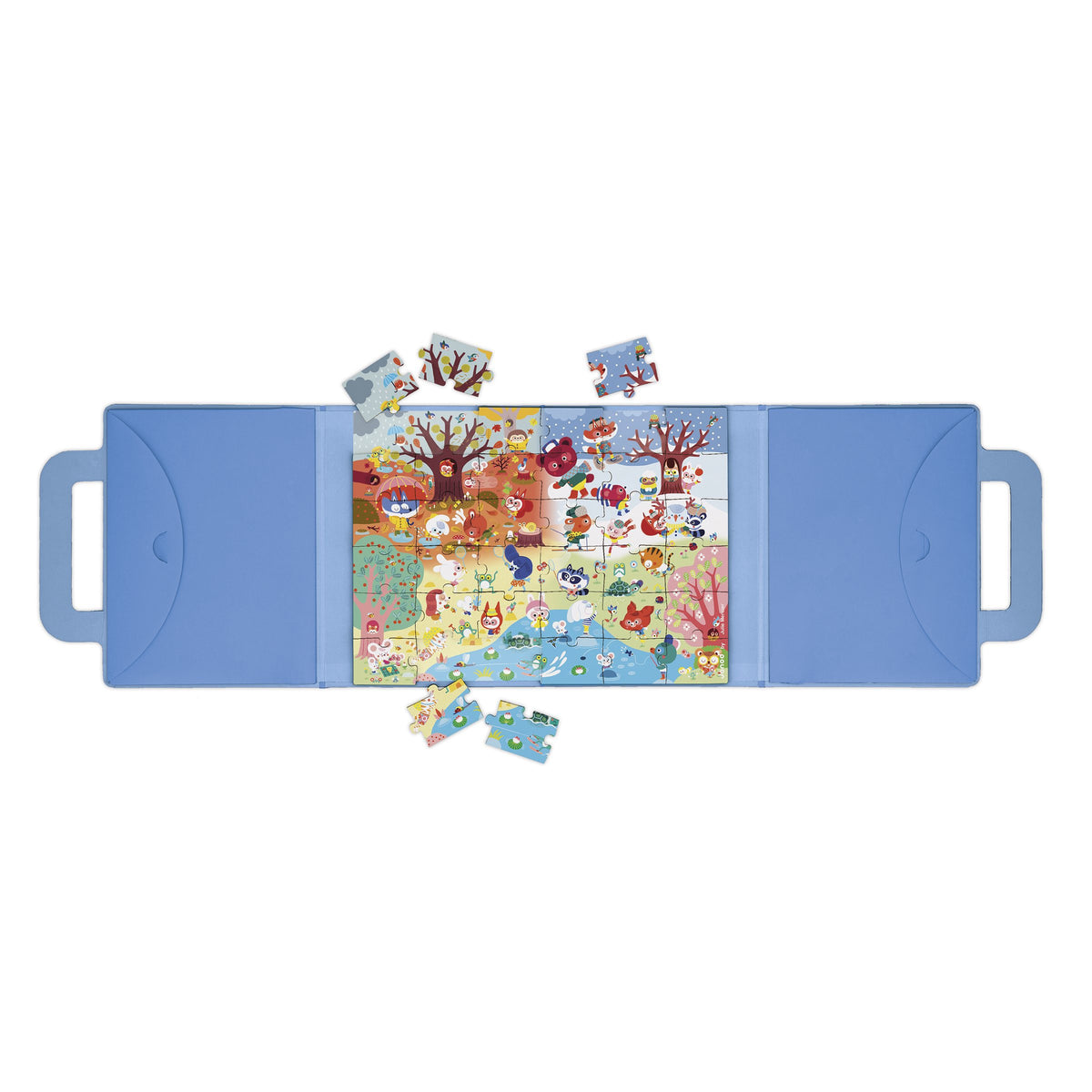 Janod Magneti Puzzle 4 Stagioni, gioco da portare al ristorante per bambini di 5 anni