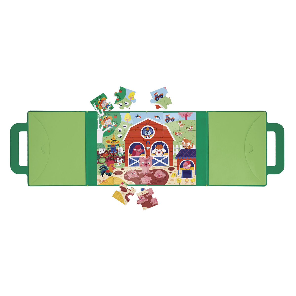 Janod Magneti Puzzle Fattoria, gioco da portare al ristorante per bambini di 3 anni