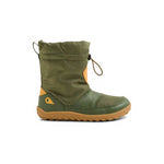 Stivale impermeabile Bobux Kid+ Alpha Paden Bronze Green verde oliva con chiusura a cordino e suola antiscivolo flessibile