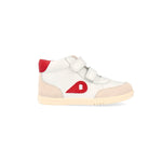 Bobux I-Walk Champ High Chalk Radiant Raspberry scarpe bambina collo alto bianco e rosa