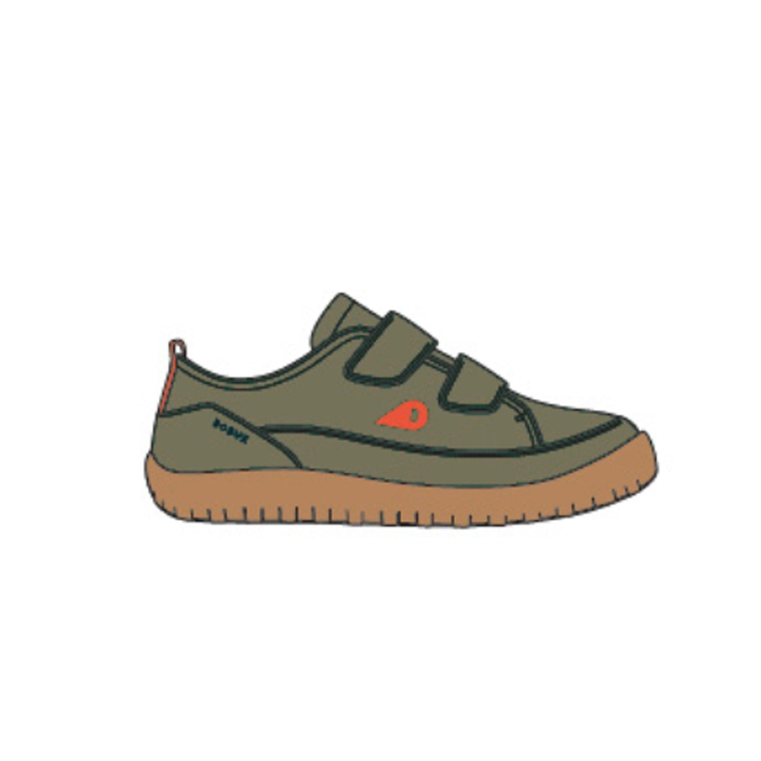Bobux Alpha Dawn Vetiver, scarpe barefoot bambino in pelle