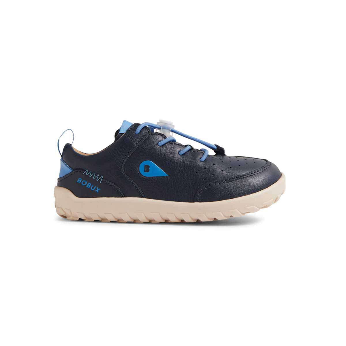 Bobux Step Up Alpha Nova Navy scarpa primi passi barefoot blu navy di lato
