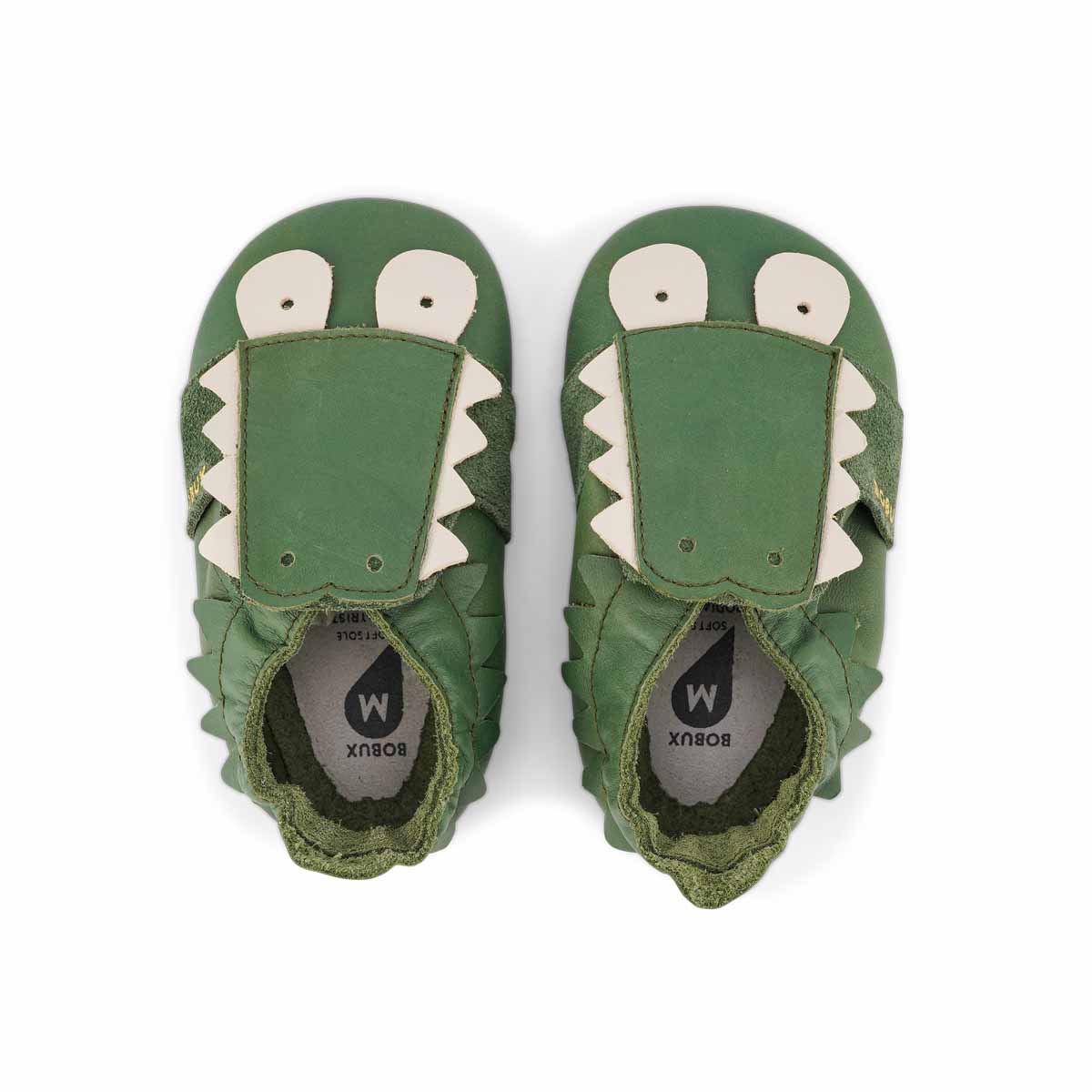 Bobux Soft Sole con elastico alla caviglia, modello Snap Olive