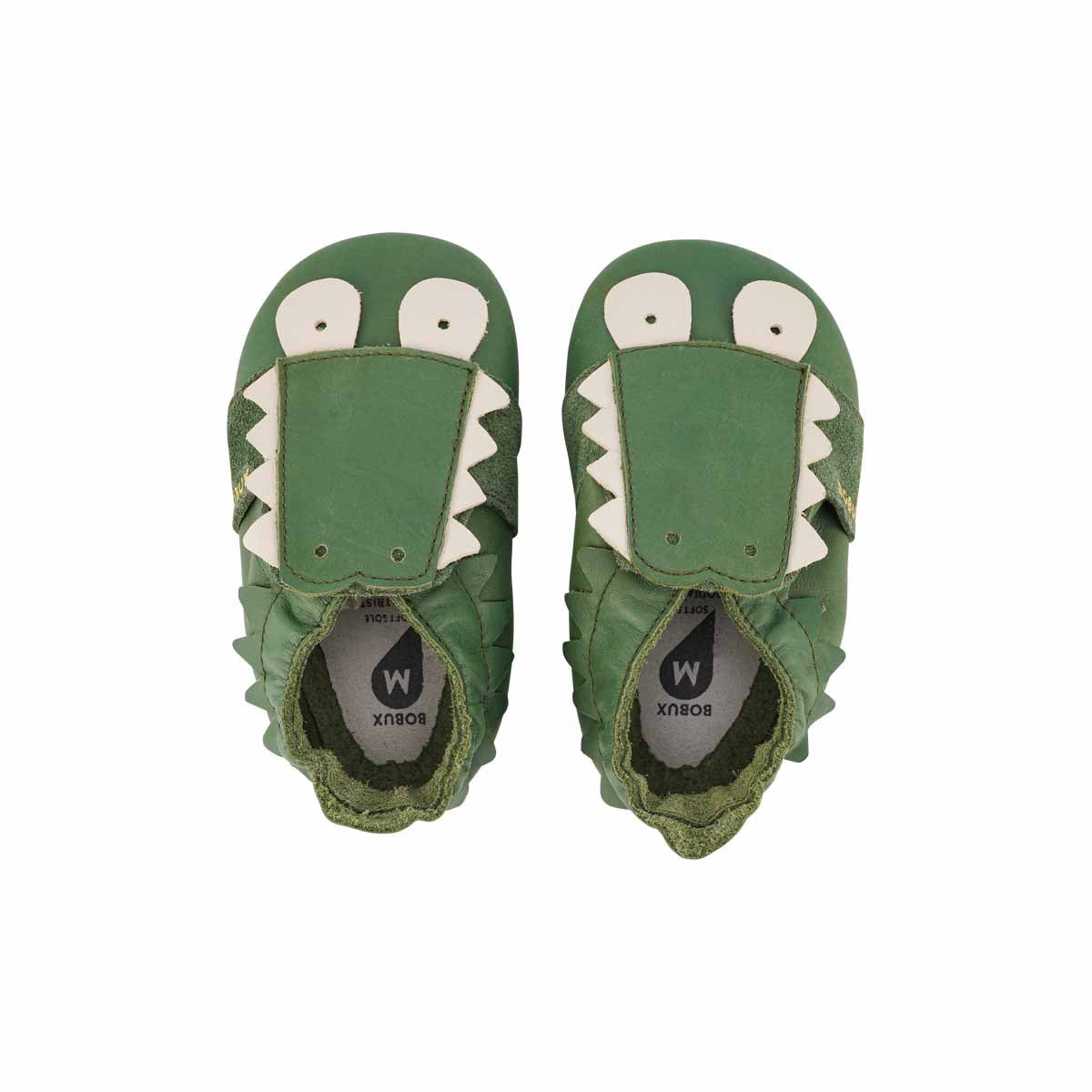 Scarpine morbide da interno Bobux con coccodrillo sulla punta