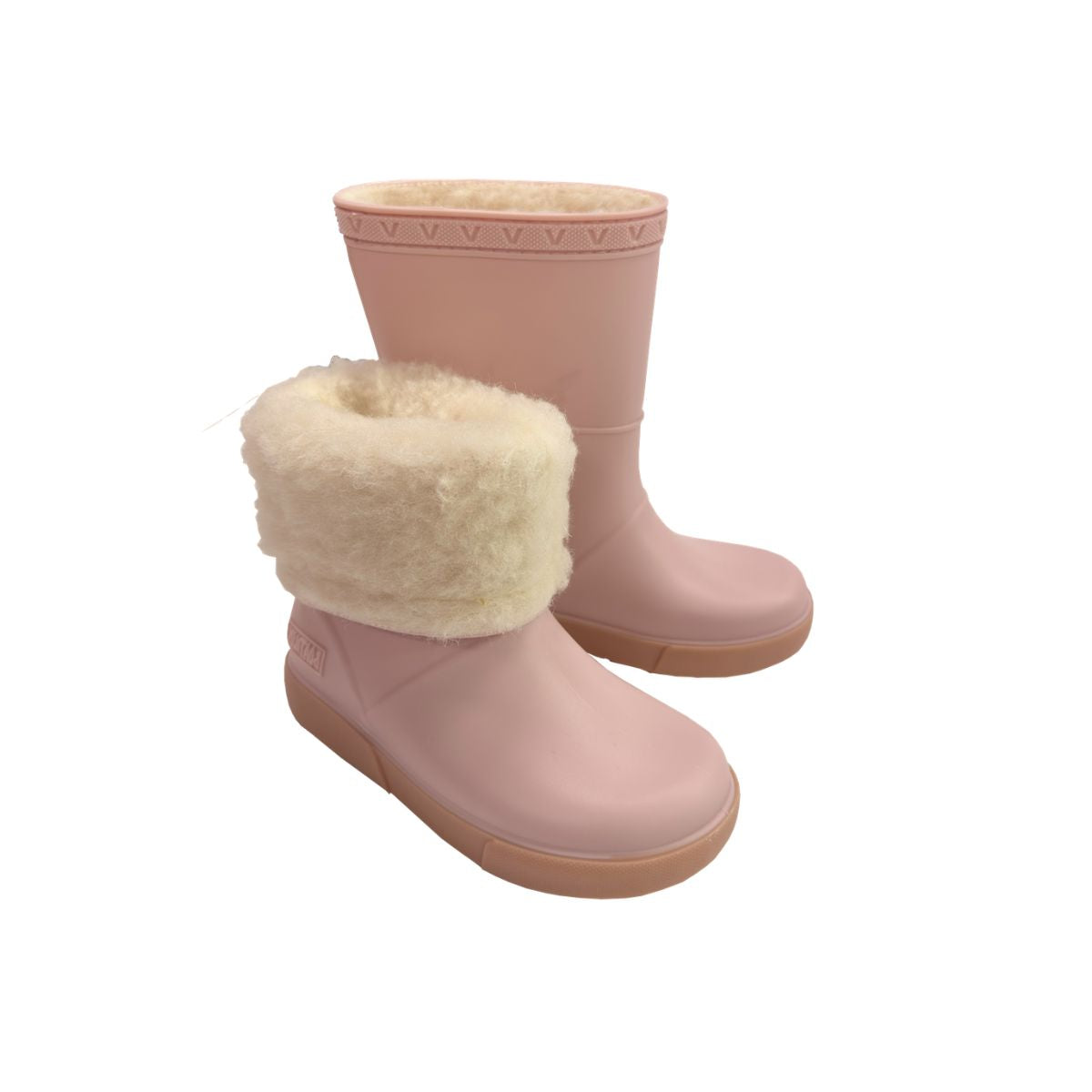 Stivale alto da pioggia in gomma Boatilus Seals Old Pink/Beige per bambine