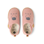 Bobux Kid Plus Indoor Nook Zeb Rose Clay, scarpe indoor bambina rosa con musetto di zebra