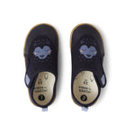 Bobux I-Walk Indoor Nook Howl Navy, scarpe indoor bambino blu navy con musetto di lupo