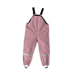 Mr Tiggle pantaloni pioggia impermeabili bambina rosa, salopette con bretelle