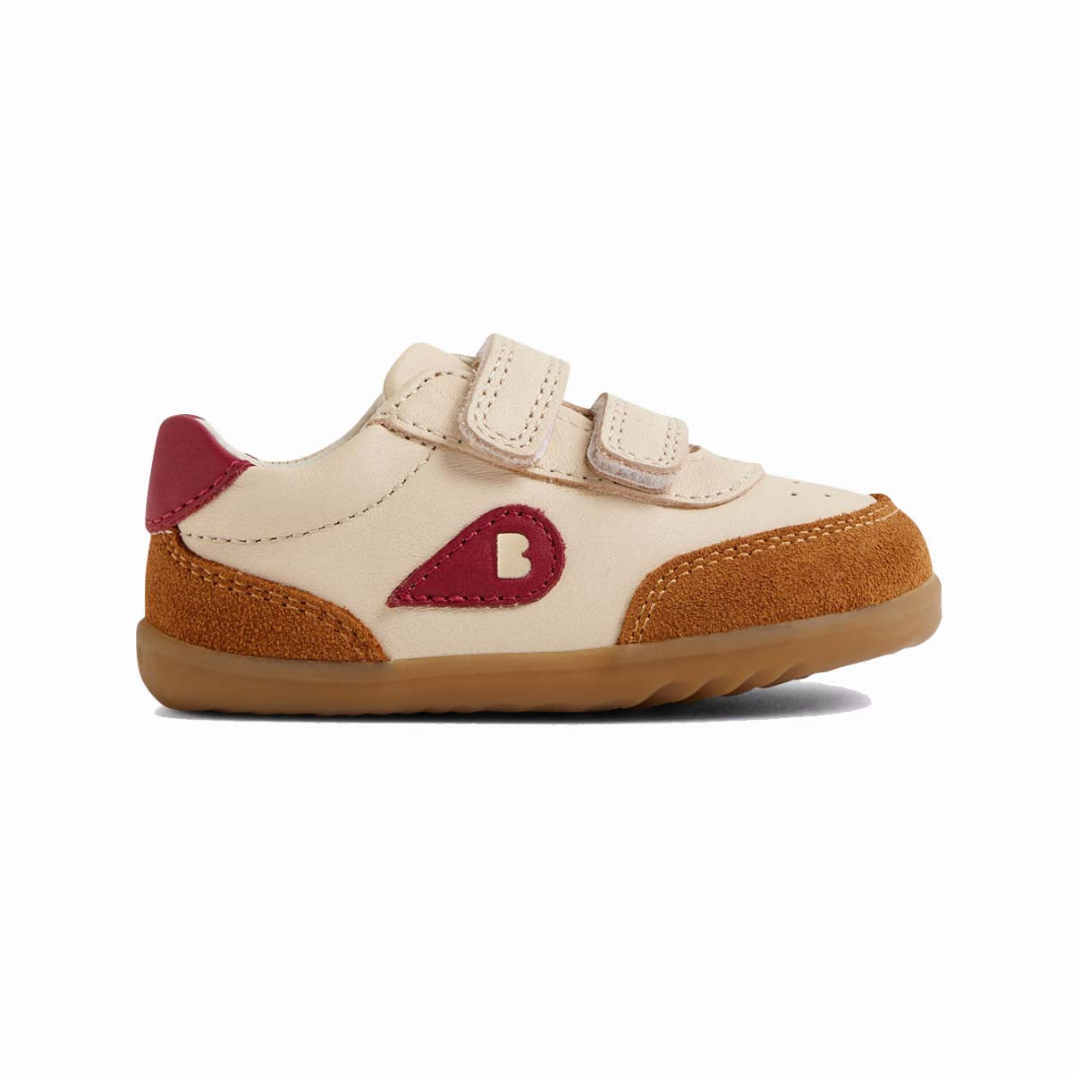 Bobux Step Up Champ Chalk Caramel Tibetan Red scarpe primi passi bambino