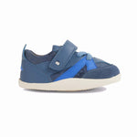 Bobux Xplorer Chase Vintage Indigo Camo, scarpe primi passi blu con dettaglio camouflage