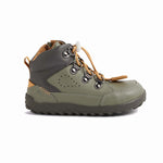 Bobux Alpha Bran Vetiver, stivaletto barefoot bambino in pelle