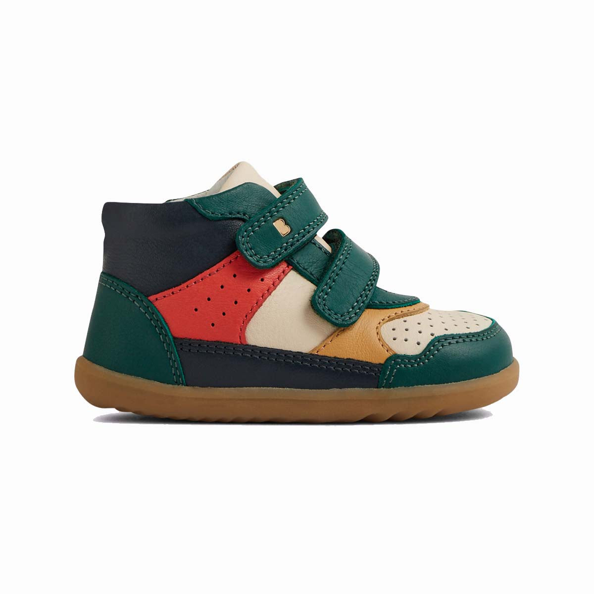 Bobux I-Walk Harley II White Swan Rainforest, stivaletto bambino in pelle