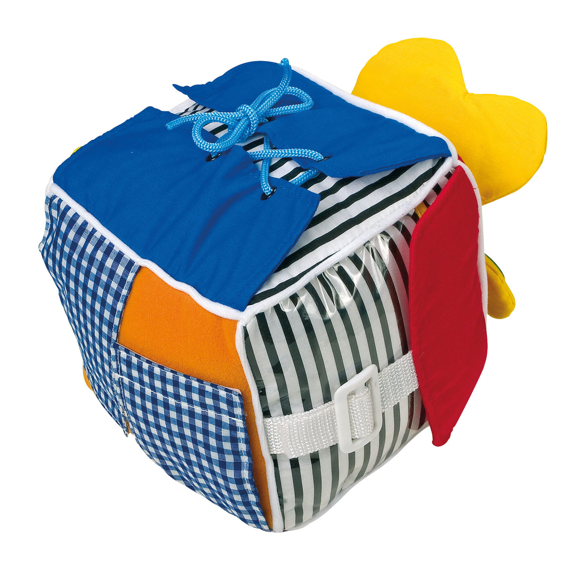 Gioco allacciature Small Foot con velcro, bottoni automatici e cinghie in nylon