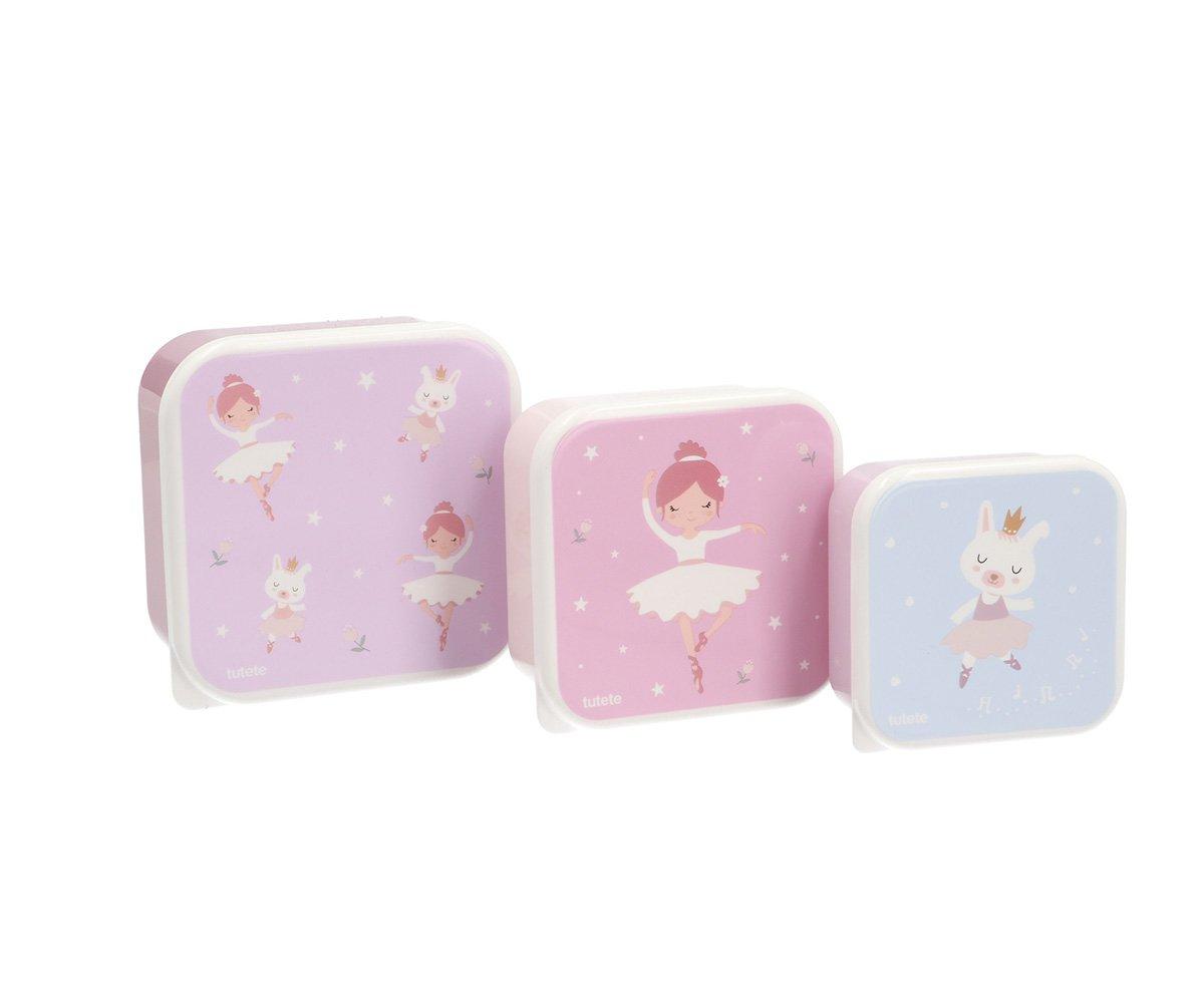 Set di 3 contenitori porta merenda Tutete Ballet