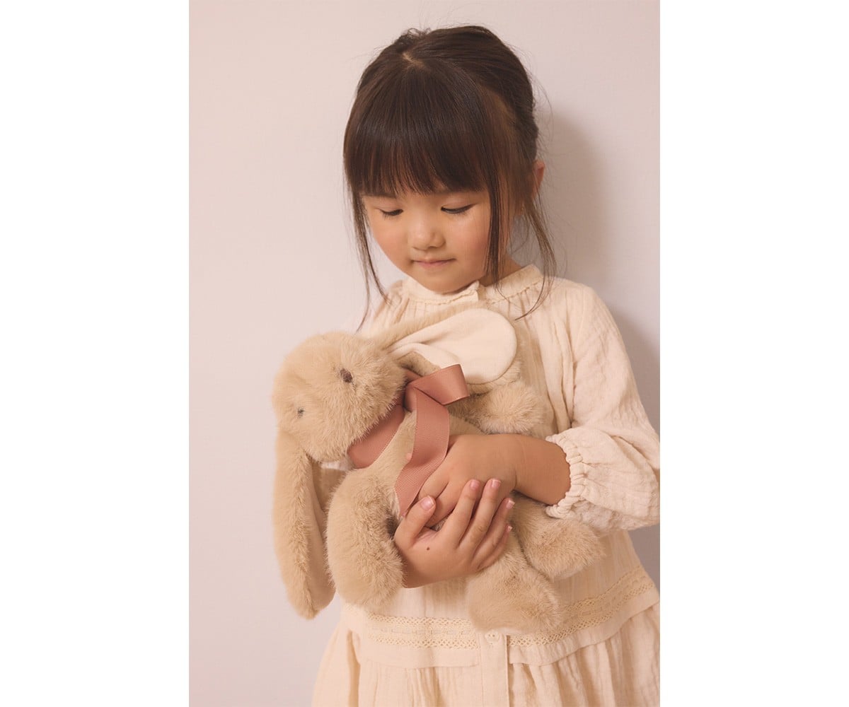 Coniglio di peluche Monnëka Little Rabbit, giochi per neonati 0-6 mesi