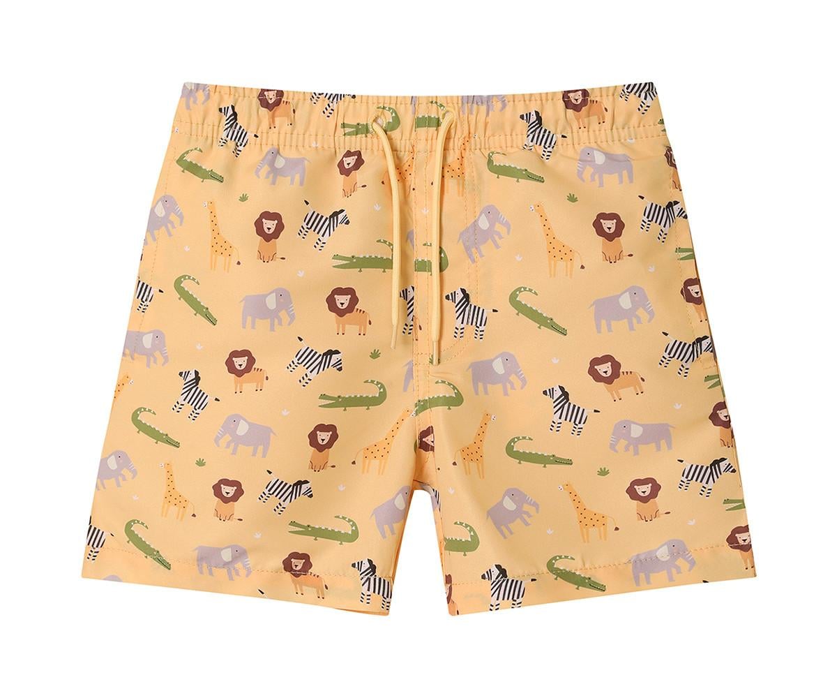 Costume boxer da mare Wild Animals Monnëka per bambini con tessuto UPF 50+