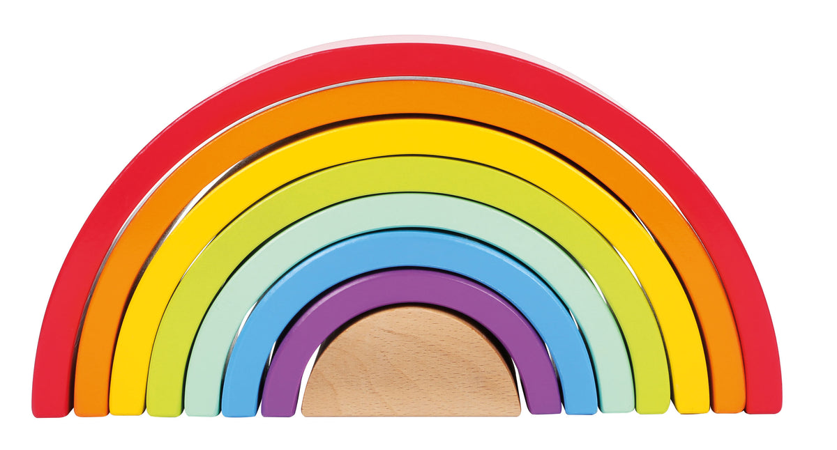 Arcobaleno in legno Small Foot 26 cm, elementi da costruzione dai 12 mesi