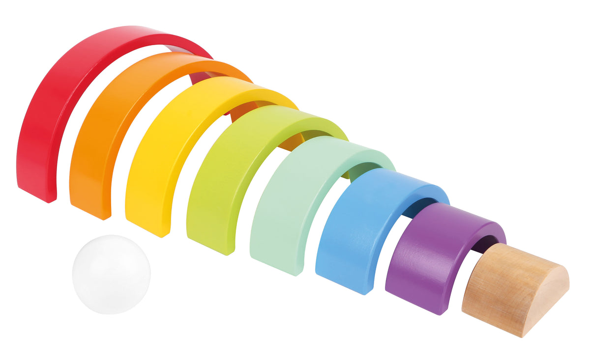 Arcobaleno montessori in legno Small Foot, gioco aperto da costruire