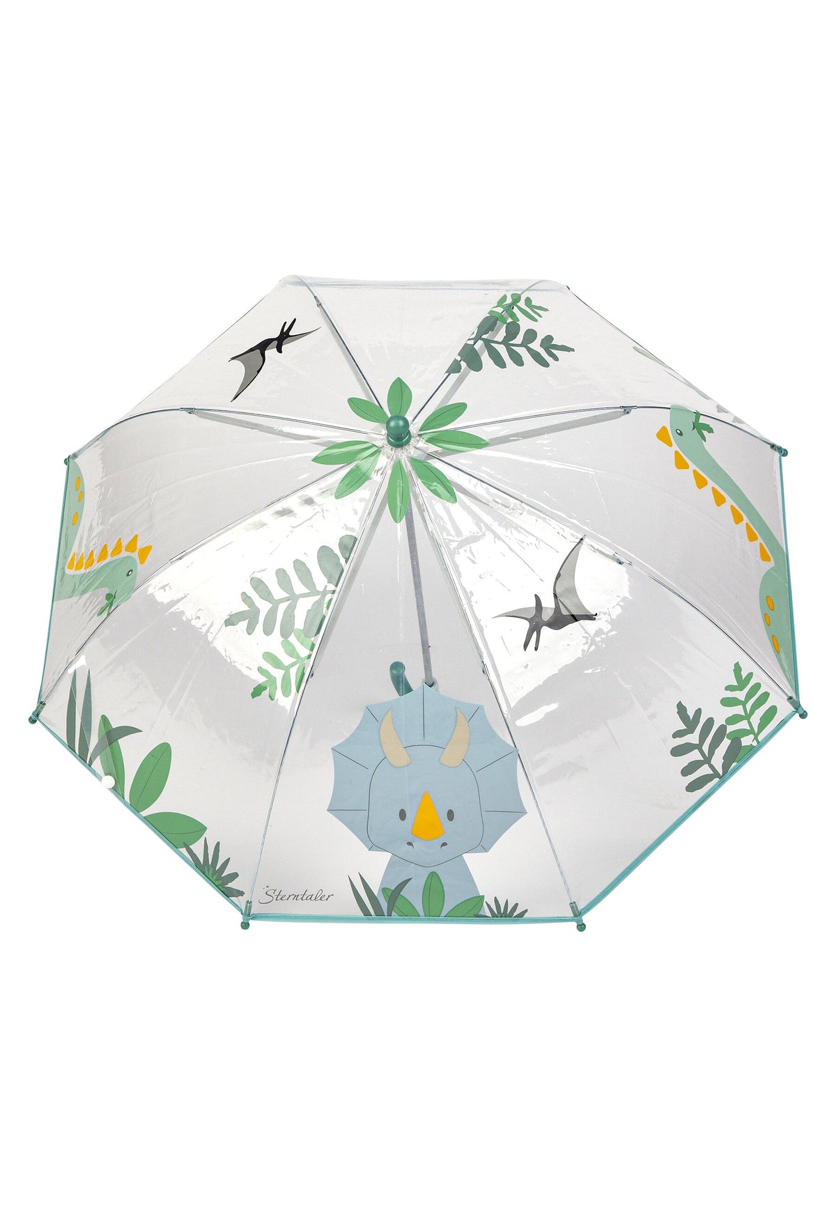 Ombrello firmato Sterntaler Dino Rexi per bambini, chiusura con bottone a pressione