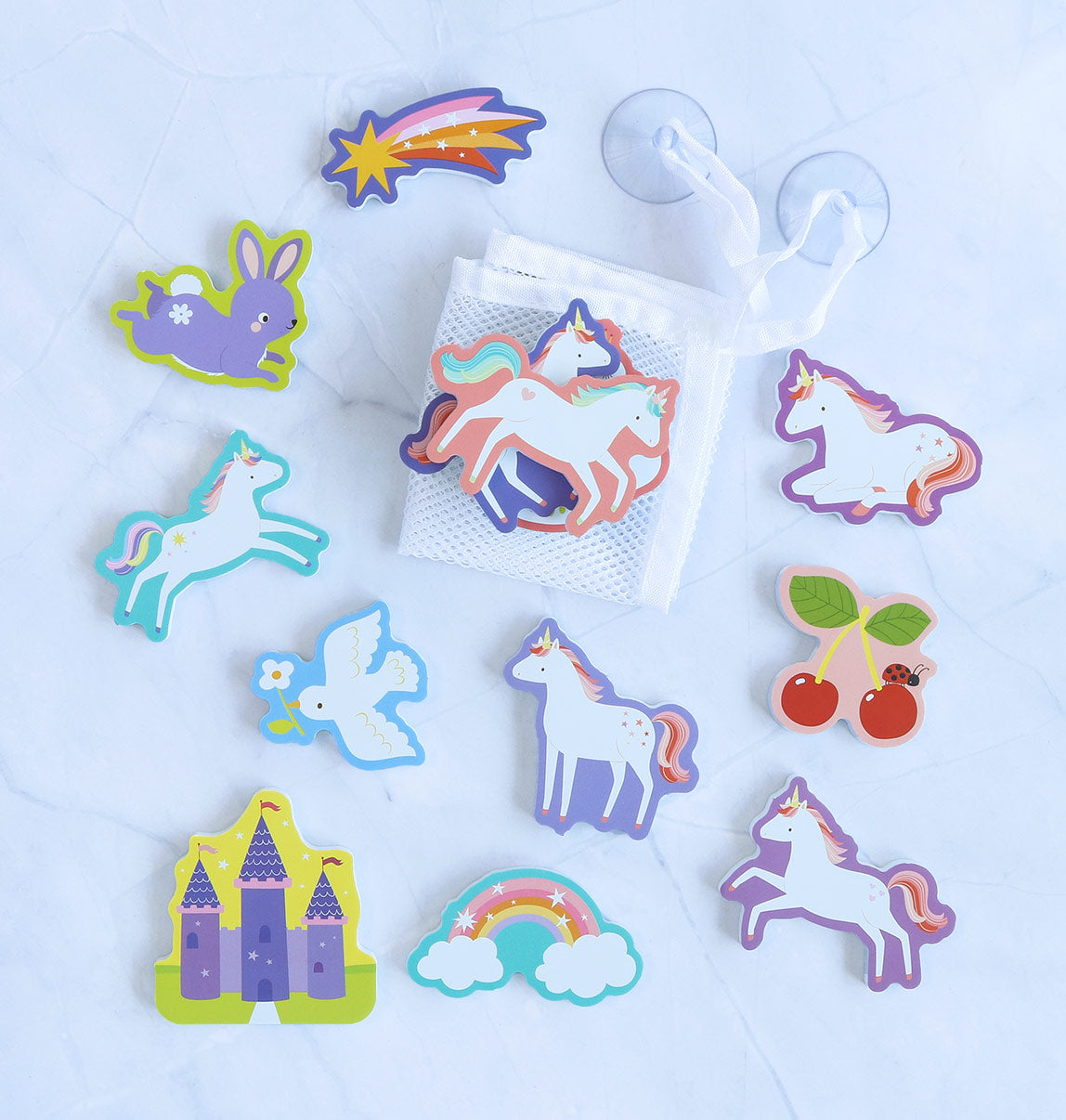 Set 14 forme in schiuma Unicorn Dreams A Little Lovely Company, regalo bambina unicorno