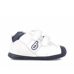 Scarpe biomeccaniche Biomecanics per bambino, in vera pelle con suola in gomma e design ergonomico per comfort e sicurezza.