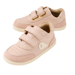 Scarpe Bobux i-Walk Champ rosa cipria con doppia chiusura a velcro per bambina
