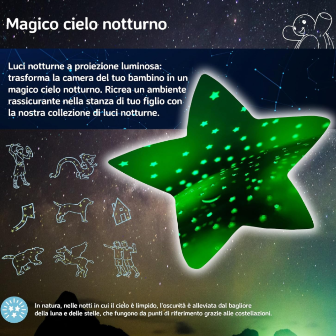 Luce da notte LED Calmante Con Proiettore Di Stelle