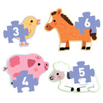 Djeco Primo Puzzle, puzzle da 3, 4, 5 e 6 pezzi